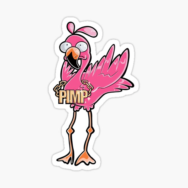 Vista previa del artículo con la obra «Flamenco "PIMP" con bling», diseñado y vendido por P1NKFLMNG0.