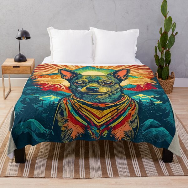Item preview, Chihuahua Retro Mountain Sunset – Bold & Stylish Dog Lover Art designed and sold by Fredster1966.