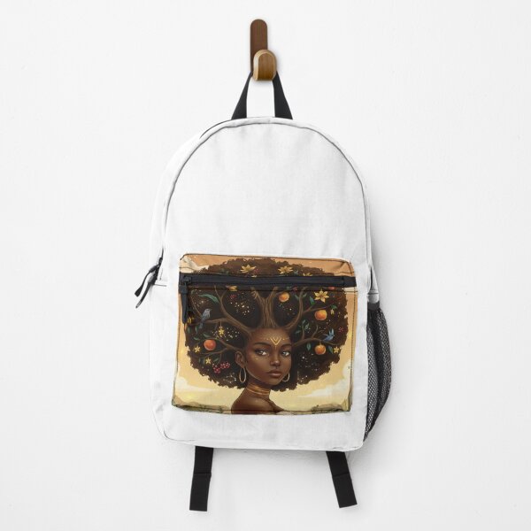 Item preview, “Tree of Life Within Her – Magical Afro Girl Illustration” designed and sold by Afrobood.