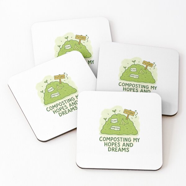 Item preview, Composting My Hopes and Dreams – Funny Eco Doodle Design in Green designed and sold by Domci.