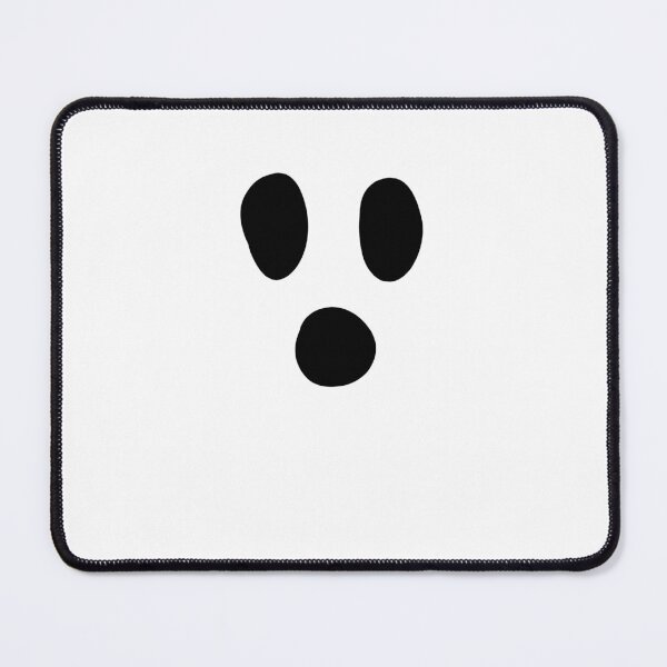 Item preview, Minimal Ghost Face Sticker – Bold Black & White Halloween Design designed and sold by larissa-myrie.