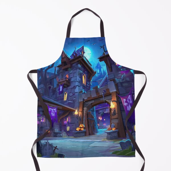 Item preview, Foreboding creepy mansion under a midnight blue sky. designed and sold by Piotrek0001.
