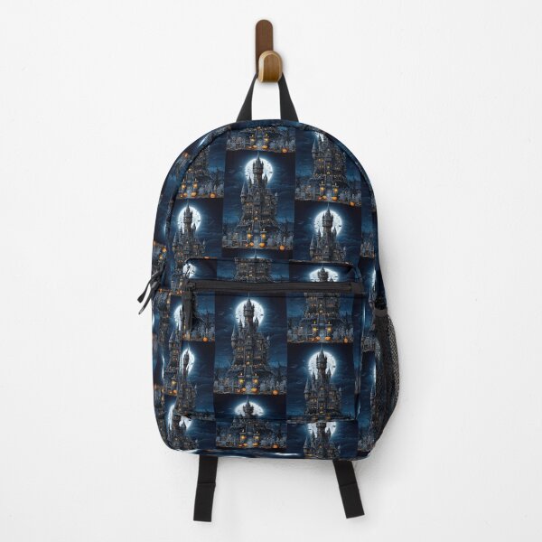 Item preview, Chilling illustration of a haunted house with pumpkins. designed and sold by Piotrek0001.