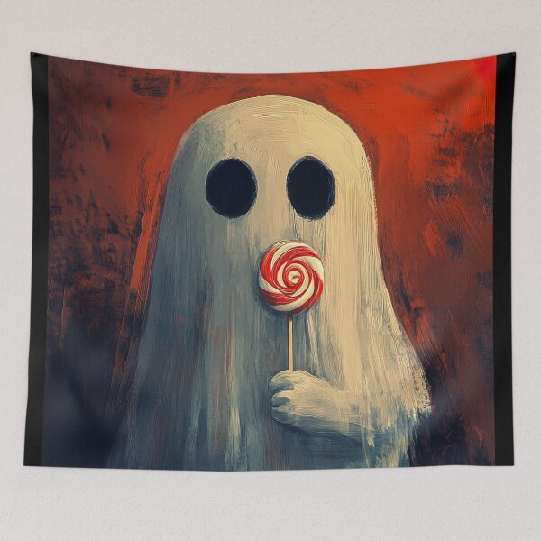 Item preview, Ghost with Lollipop – Halloween Art designed and sold by Prineternus.