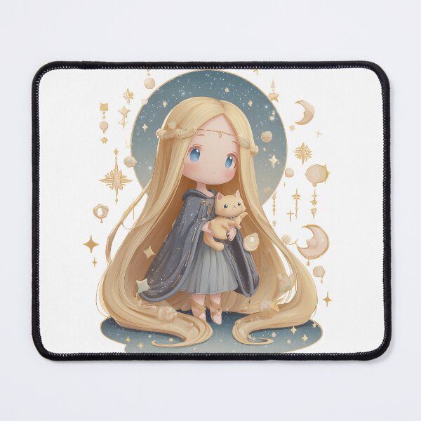 Item preview, Chibi Freyja – Norse Goddess of Love and Cats | Kawaii Mythical Art designed and sold by GoldenChiArt.