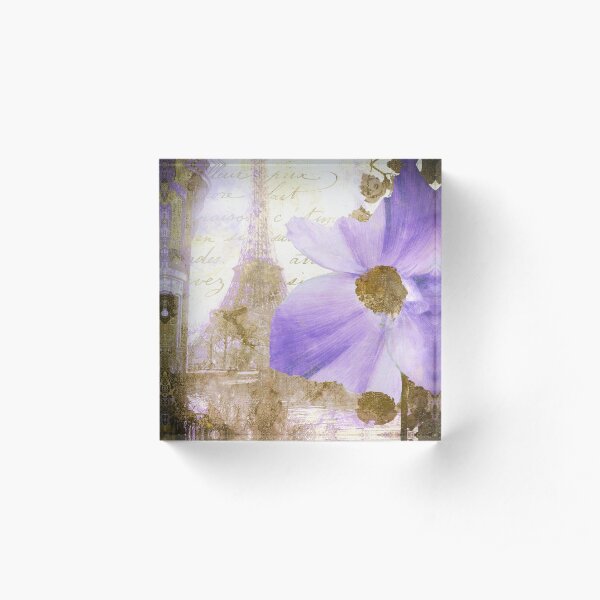 Purple Paris I Acrylic Block