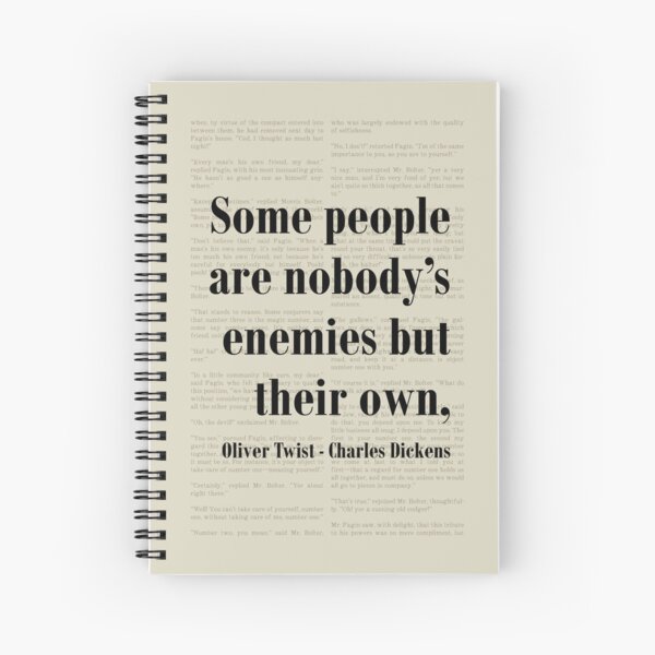 Item preview, Oliver Twist Charles Dickens Quote Their Own Enemy designed and sold by kakarikihill.