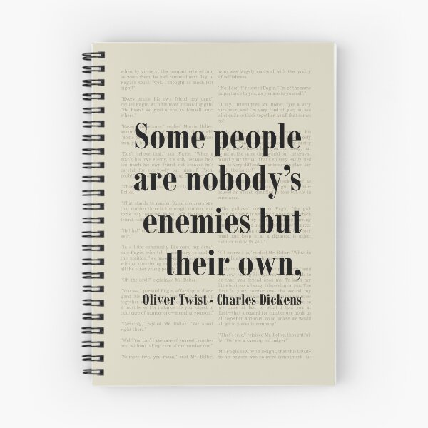 Item preview, Oliver Twist Charles Dickens Quote Their Own Enemy designed and sold by kakarikihill.