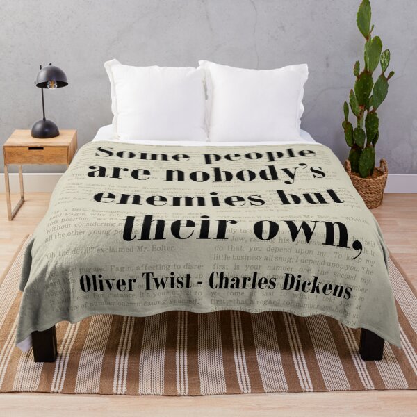 Item preview, Oliver Twist Charles Dickens Quote Their Own Enemy designed and sold by kakarikihill.