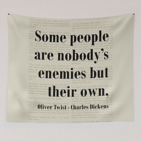 Item preview, Oliver Twist Charles Dickens Quote Their Own Enemy designed and sold by kakarikihill.
