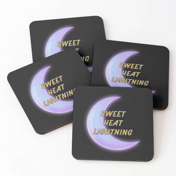 Item preview, Sweet Heat Lightning – Retro Neon Crescent Moon Aesthetic Graphic Design designed and sold by larissa-myrie.