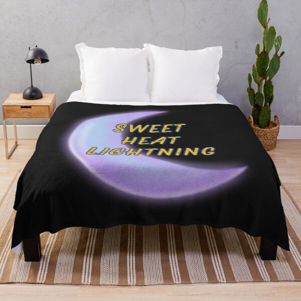 Item preview, Sweet Heat Lightning – Retro Neon Crescent Moon Aesthetic Graphic Design designed and sold by larissa-myrie.