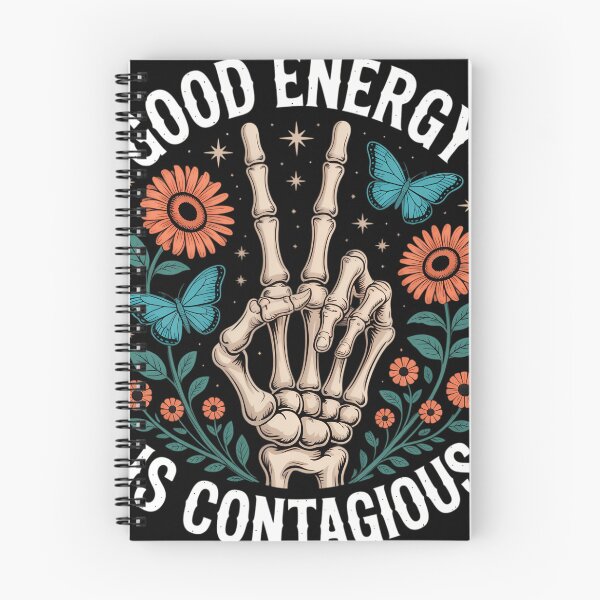 Item preview, Good Energy Is Contagious Skeleton Floral designed and sold by Sea4Adventures.