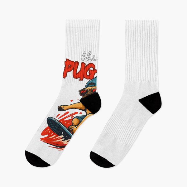 Item preview, This is Pug Life – Cool Surfing Dog Typography Design designed and sold by PetSoulPrints.