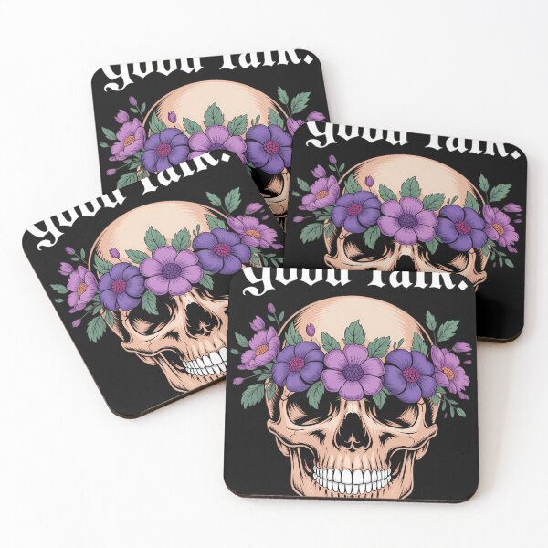 Item preview, Good Talk Skeleton and Purple Flowers Sarcastic Funny designed and sold by Sea4Adventures.