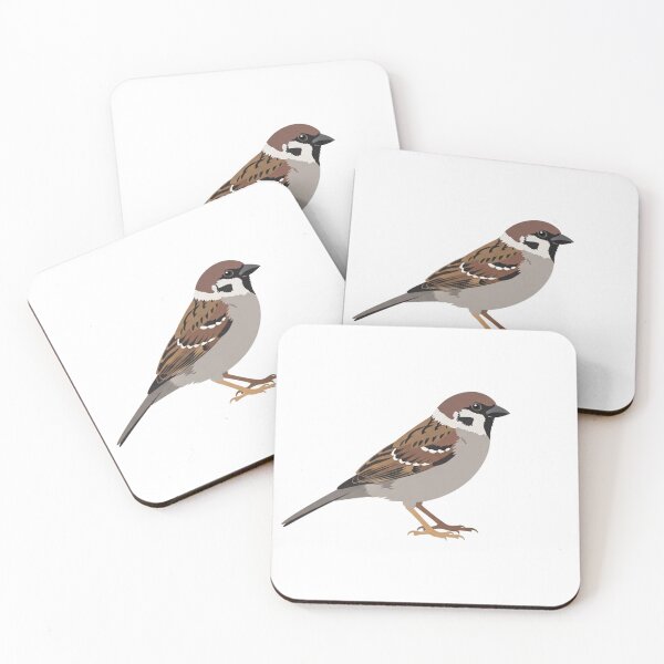 Item preview, The Tree Sparrow - Minimalist Bird Art designed and sold by TheArtEngineer.