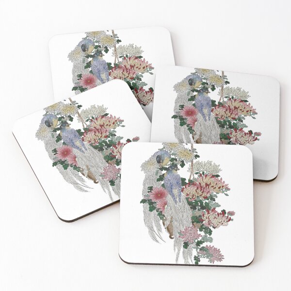 Item preview, Retro Bloom: Bird-of-Paradise & Chrysanthemum – Japanese Kachō-ga designed and sold by tokomoroJP.