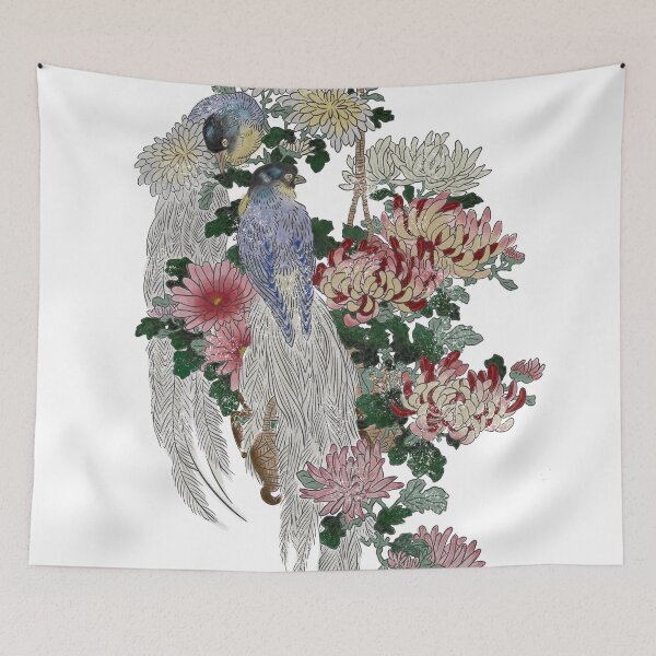 Item preview, Retro Bloom: Bird-of-Paradise & Chrysanthemum – Japanese Kachō-ga designed and sold by tokomoroJP.