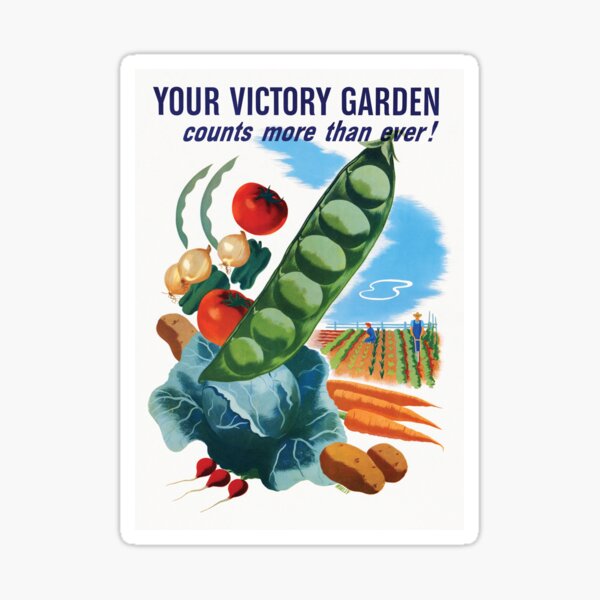 Vista previa del artículo con la obra «Impresión promocional del Jardín de la Victoria de la Segunda Guerra Mundial restaurada digitalmente», diseñado y vendido por Vintage Poster Supply Company.