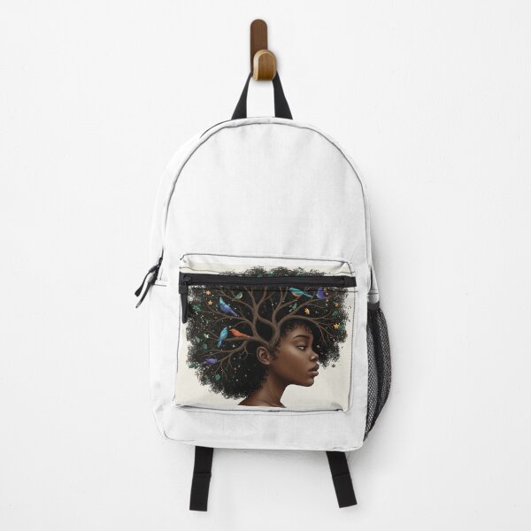Item preview, “Roots and Crown – Black Girl Tree Hair Art” designed and sold by Afrobood.