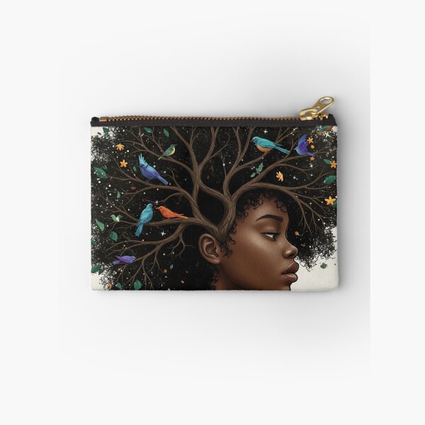 Item preview,  “Roots and Crown – Black Girl Tree Hair Art” designed and sold by Afrobood.
