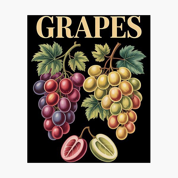 Item preview, Grapes Red and Green Botanical Farm Fresh designed and sold by Sea4Adventures.