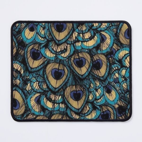 Item preview, Peacock feather design in blue colors designed and sold by Stickerlion.