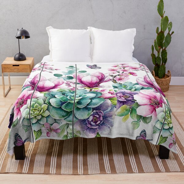 Item preview, Bohemian floral art with succulents and butterfly motifs. designed and sold by Piotrek0001.