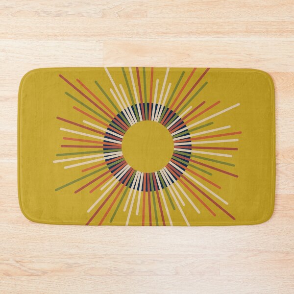 Item preview, Mid Century Modern Sunburst Sun on Mustard designed and sold by kierkegaard.