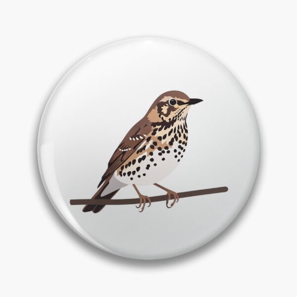 Item preview, The Song Thrush - Minimalist Bird Art designed and sold by TheArtEngineer.