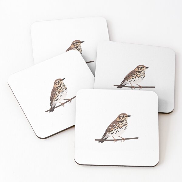 Item preview, The Song Thrush - Minimalist Bird Art designed and sold by TheArtEngineer.
