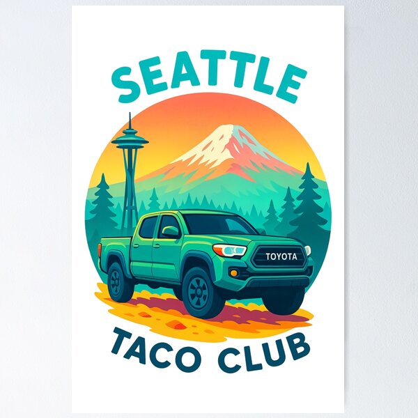 Item preview, Seattle Taco Club – Modern Summer Badge designed and sold by SadCamper.