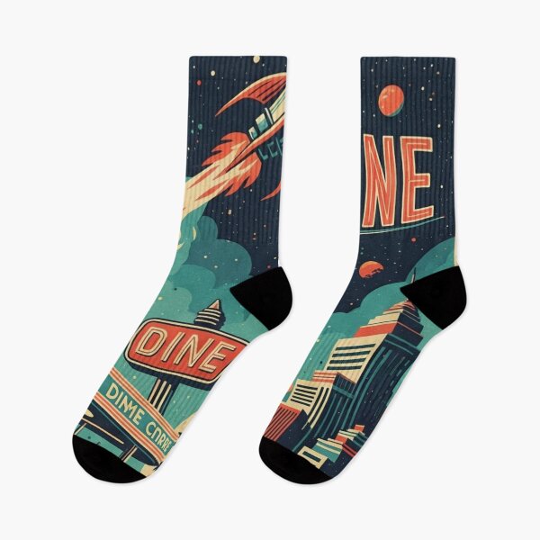 Item preview, Retro Rocket Diner Night designed and sold by Glodtower.