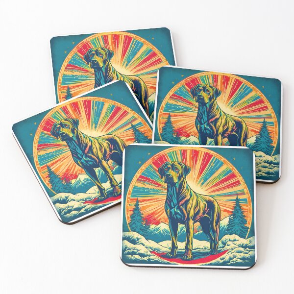 Item preview, Rhodesian Ridgeback Retro Sunset – Vintage Mountain Dog Art for Ridgeback Lovers designed and sold by Fredster1966.