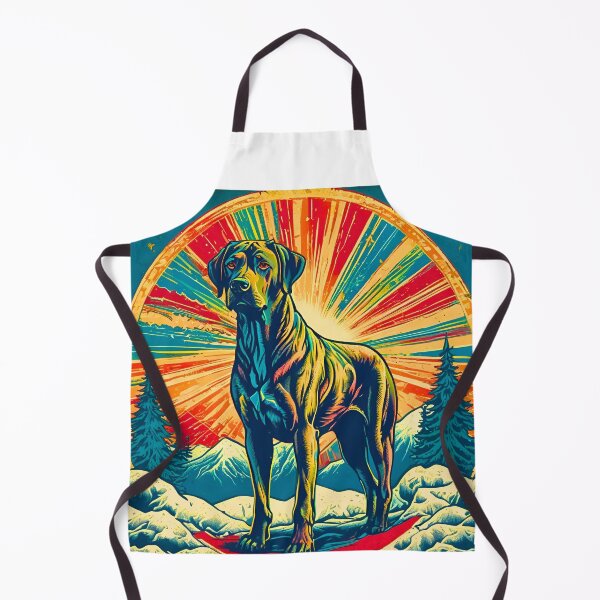 Item preview, Rhodesian Ridgeback Retro Sunset – Vintage Mountain Dog Art for Ridgeback Lovers designed and sold by Fredster1966.