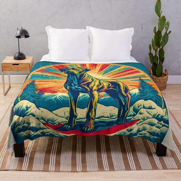 Item preview, Rhodesian Ridgeback Retro Sunset – Vintage Mountain Dog Art for Ridgeback Lovers designed and sold by Fredster1966.
