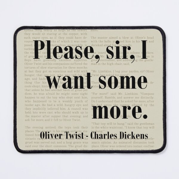 Item preview, Oliver Twist Charles Dickens Quote Want Some More designed and sold by kakarikihill.
