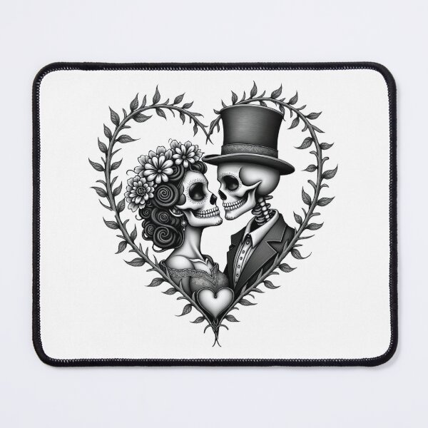 Item preview, sugar skull love couple designed and sold by a2zbuyshop.