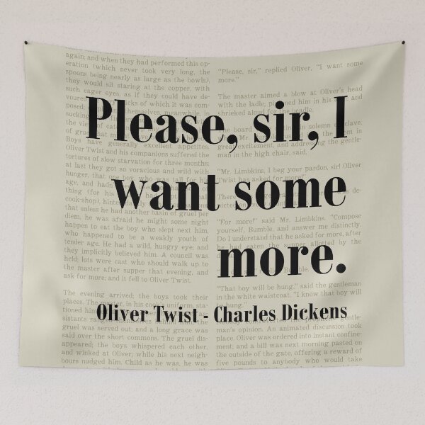 Item preview, Oliver Twist Charles Dickens Quote Want Some More designed and sold by kakarikihill.