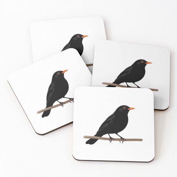 Item preview, The Blackbird - Minimalist Thrush Art designed and sold by TheArtEngineer.