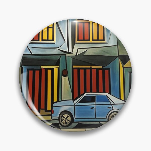 Item preview, Cubist Commercial Building with Classic Car designed and sold by PolyVision Siam Studio.
