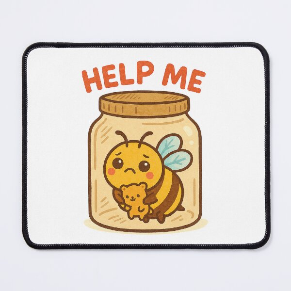 Item preview, Help Me – Sad Bee in a Jar Illustration designed and sold by Lacritsa .