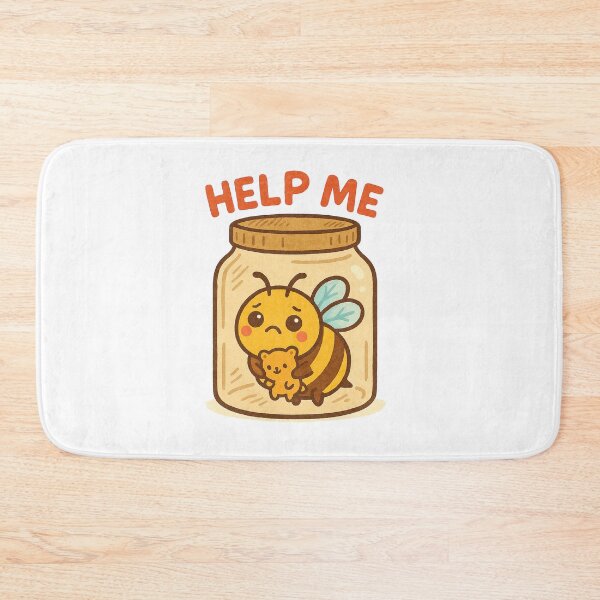 Item preview, Help Me – Sad Bee in a Jar Illustration designed and sold by Lacritsa .