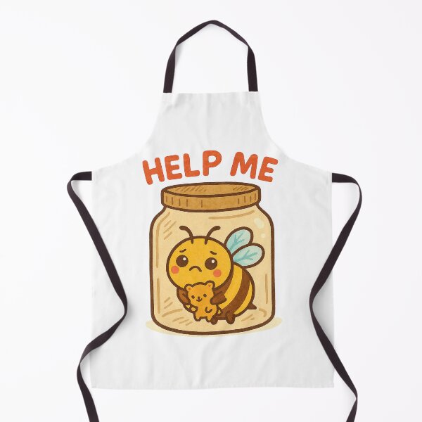 Item preview, Help Me – Sad Bee in a Jar Illustration designed and sold by Lacritsa .