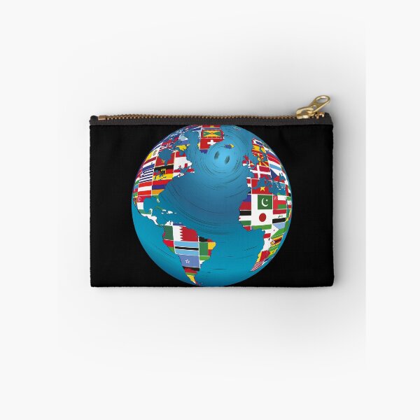 Item preview, World map globe earth globe country flags continents designed and sold by anziehend.