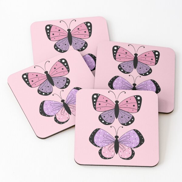 Item preview, Pink Plumb Butterflies  designed and sold by Kendall Rose Doodles.