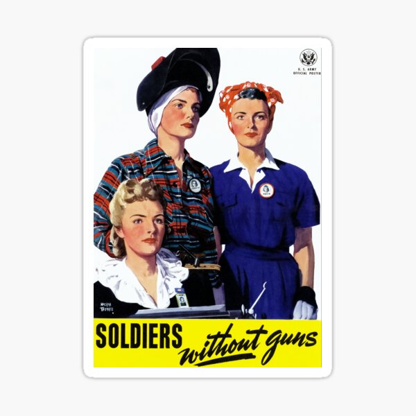 Vista previa del artículo con la obra «Impresión de propaganda de soldados sin armas de la Segunda Guerra Mundial totalmente restaurada», diseñado y vendido por Vintage Poster Supply Company.