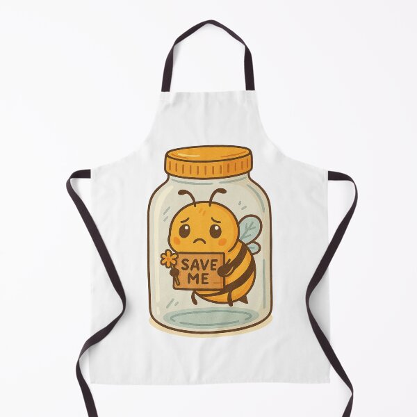 Item preview, Save Me – Cute Bee in Jar with Protest Sign designed and sold by Lacritsa .