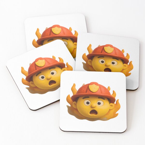 Item preview, Funny and expressive firefighter emoji – adorable and funny design designed and sold by ArteJorge48.