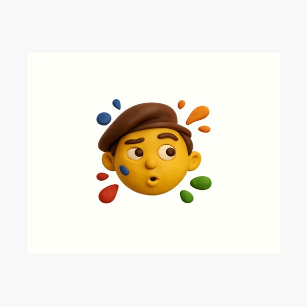 Item preview, Fun and expressive painter emoji – adorable and funny design designed and sold by ArteJorge48.